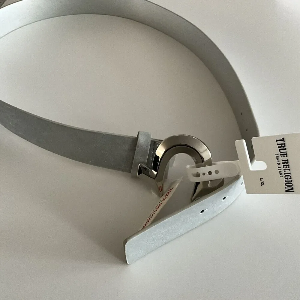 True Religion Belt Silver-tone Horse Shoe Buckle L / XL
